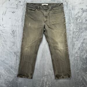 Lee Men's Regular Fit Straight Jeans Size 40x30 Gray #2010